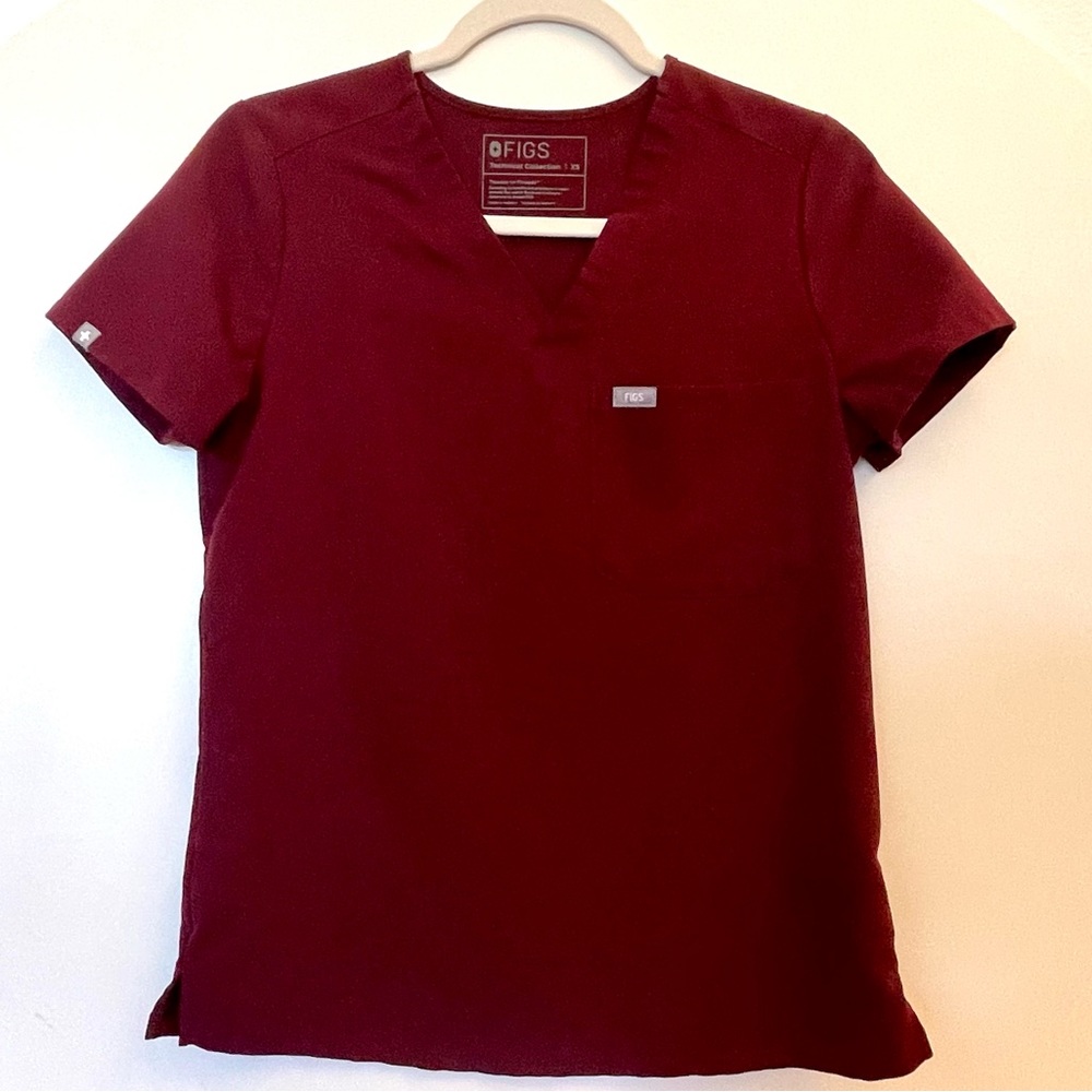Burgundy Figs Catrina Scrub Top